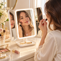 Trifold Makeup Mirror LED Lights Dorm Dressing Mirror Beauty Light