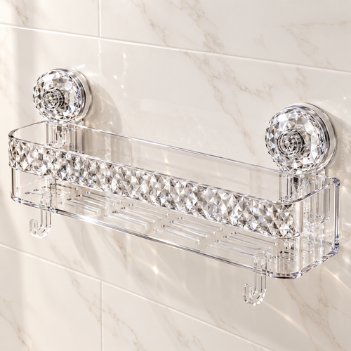 Bathroom Storage Rack Transparent Light Luxury Wall Mounted