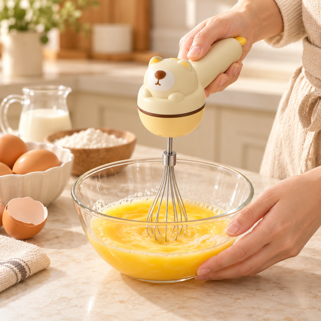 Wireless Electric Hand Mixer, 304 Stainless Steel Egg Beater