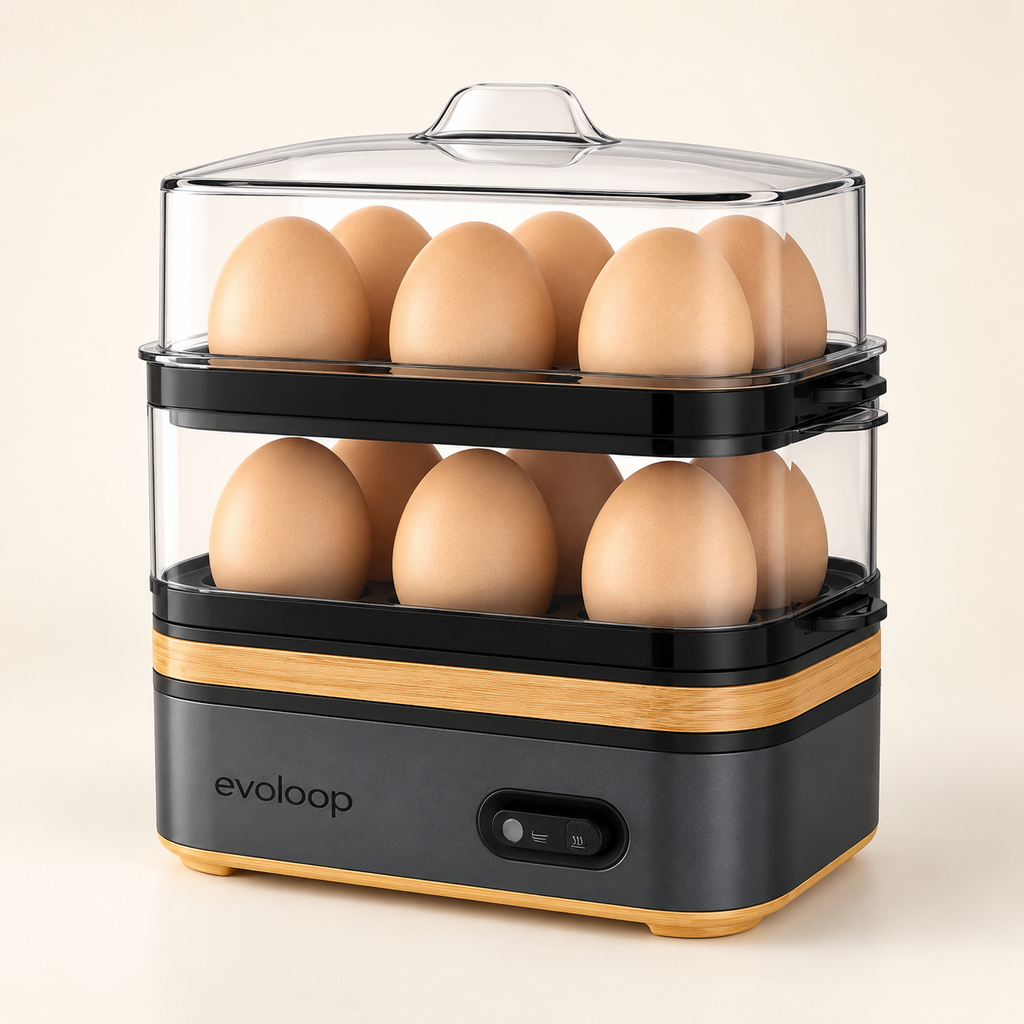 Rapid Egg Cooker 12-Egg Capacity Electric Egg Poacher for Soft/Medium