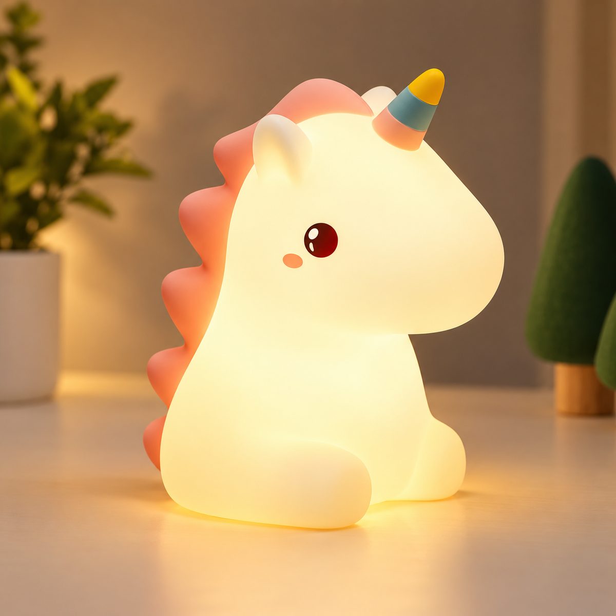 Unicorn Cute Silicone LED Night Light For Kids Children