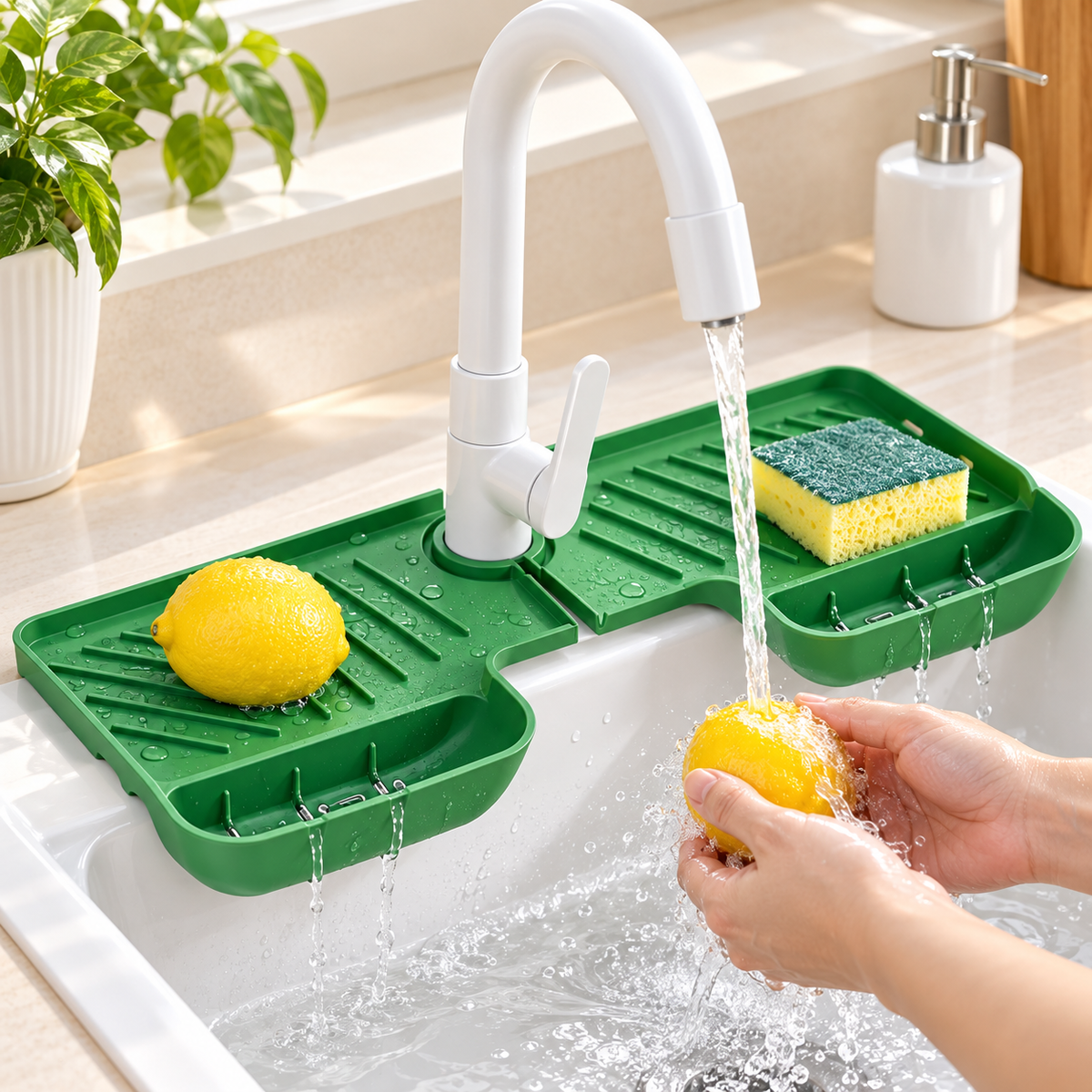 Silicone Sink Faucet Splash Catcher Kitchen Countertop Drying Pad