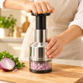 Kitchen Manual Tools Vertical Hand Press Garlic Cutter Chopper