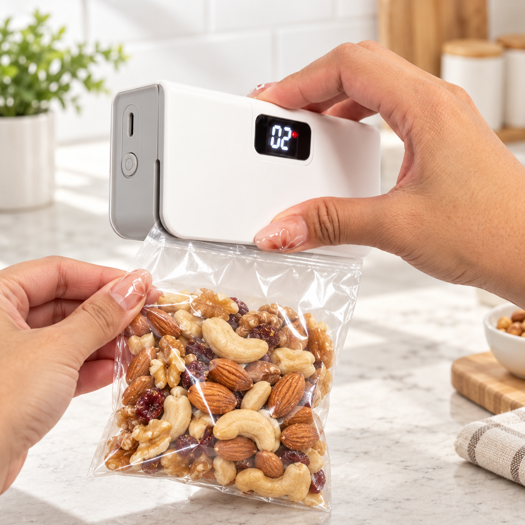 Mini Heat Sealer Plastic Bag Heat Sealing Machine Rechargable
