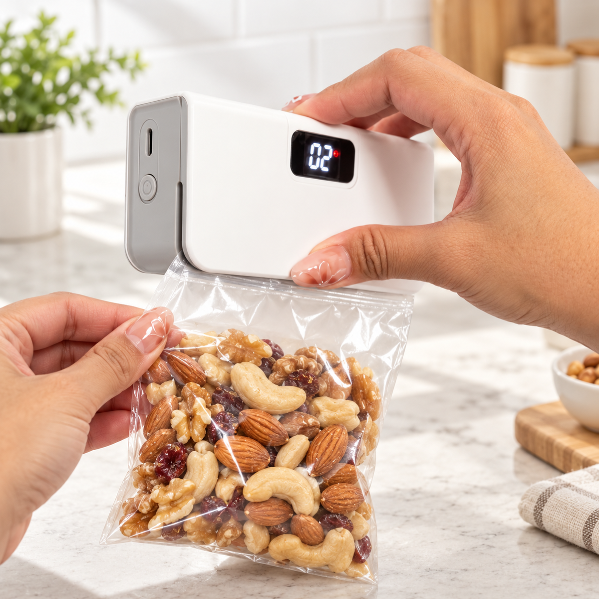 Mini Heat Sealer Plastic Bag Heat Sealing Machine Rechargable