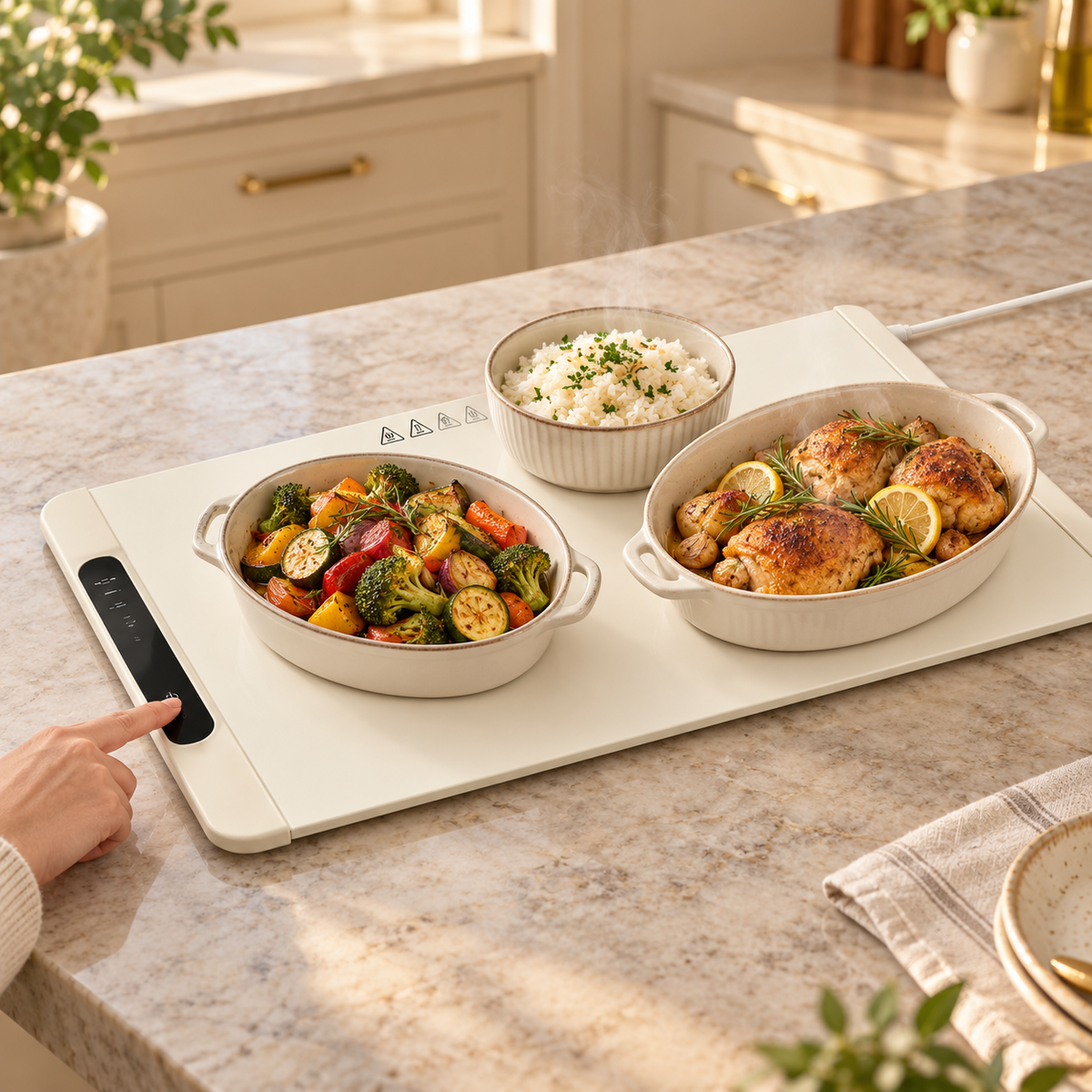Space-Saving Electric Food Warming Board | Quick Heating Wire