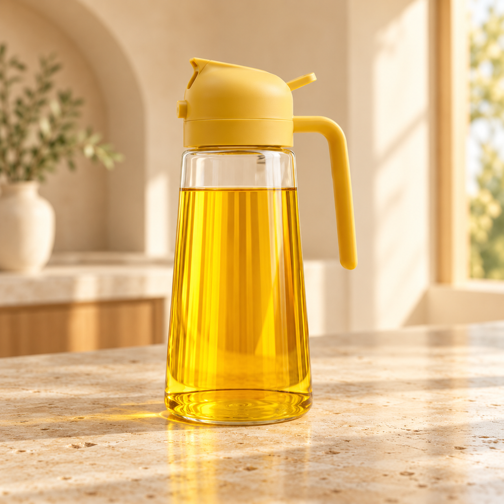 1-4Pc 2-in-1 Sprayer Pourer Oil Empty Bottle Plastic Oil Container