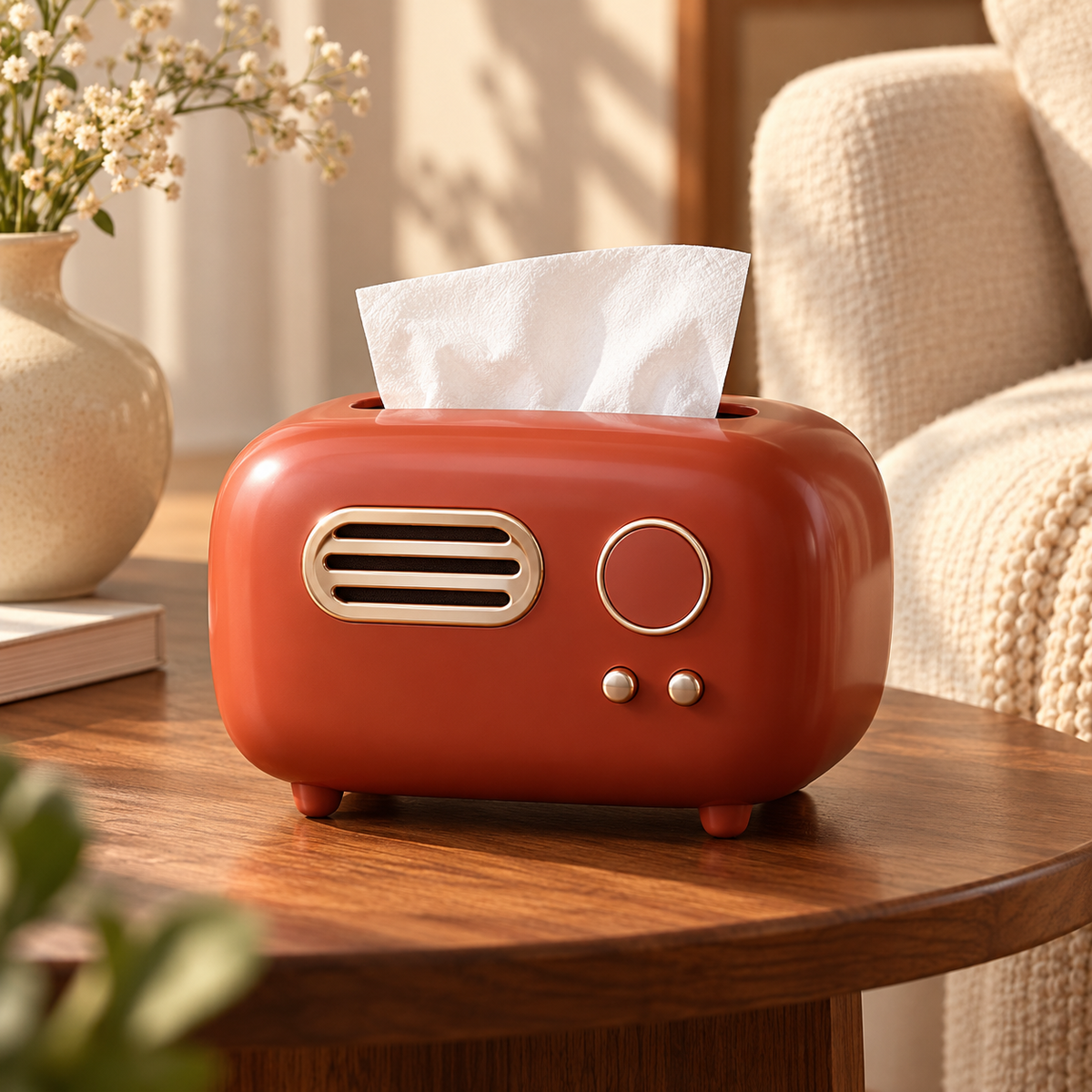 JJYY Retro Creative Tissue Box Paper Box Living Room Light Luxury