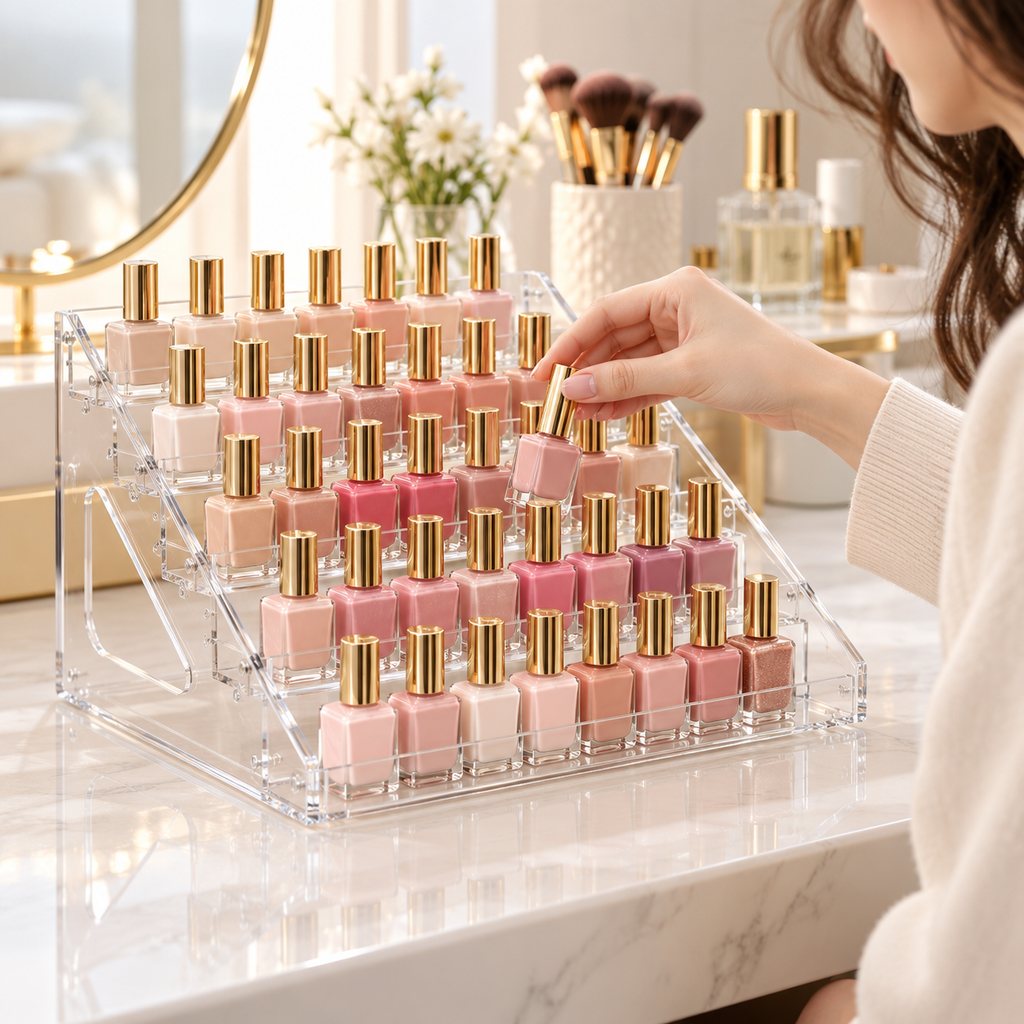 3/4/5/6/7 Layers Acrylic Nail Polish Display Organizer UV Gel