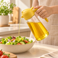 1-4Pc 2-in-1 Sprayer Pourer Oil Empty Bottle Plastic Oil Container